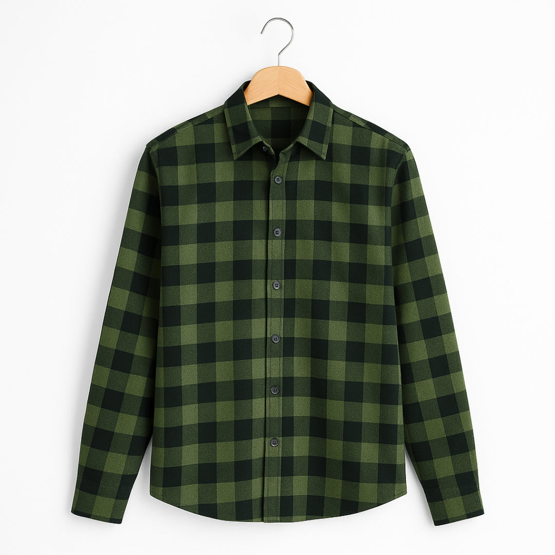 Camisa Hombre Clásica Lumber Algodón Premium