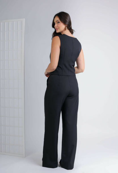 Conjunto de Chaleco y Pantalones a Medida para Mujer - Moda Elegante